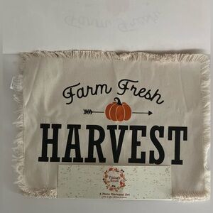 Placemats Set of 4 - Autumn “Harvest” 100% Cotton - 13”x19” - New with tags -